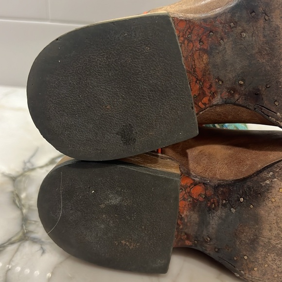 Ariat® Ladies Circuit Champion Floral Brown & Turquoise Boots - Picture 7 of 16